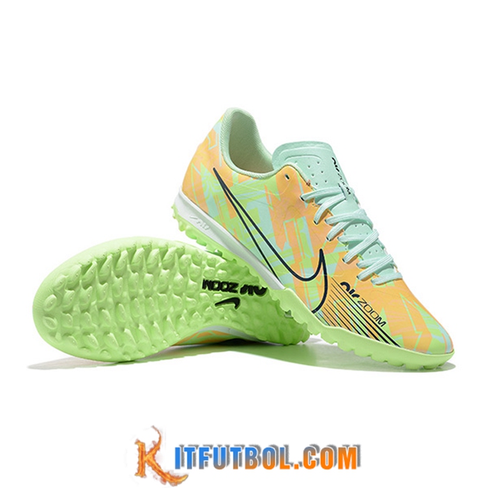 Nike Botas De Fútbol Air Zoom Mercurial Vapor- XV Academy TF Naranja/Verde