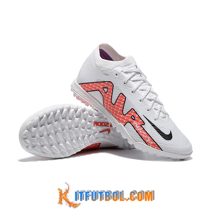 Nike Botas De Fútbol Vapor 15 Academy TF Blanco/Rojo