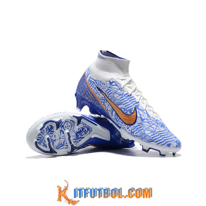 Nike Botas De Fútbol Air Zoom Mercurial Superfly IX Elite FG Azul/Blanco