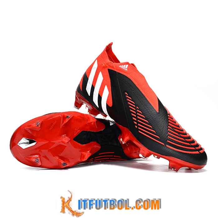 Adidas Botas De Fútbol Predator Edge Geometric+ FG Rojo/Negro