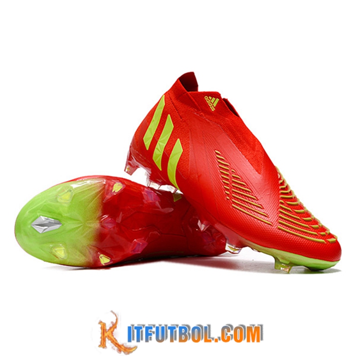 Adidas Botas De Fútbol Predator Edge+ FG Rojo/Amarillo