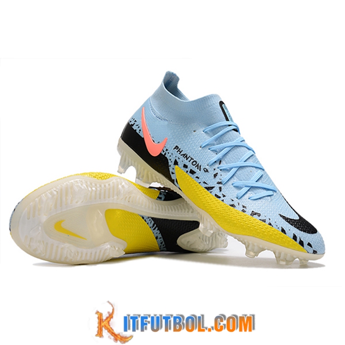 Nike Botas De Fútbol Phantom GT2 Dynamic Fit Elite FG Azul Claro