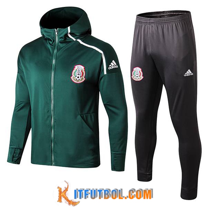Rompevientos Chandal De Futbol Con Capucha México Verde 2022/2023