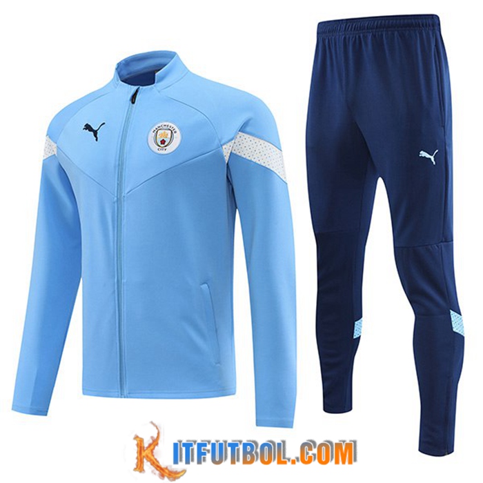 Chandal Equipos De Futbol - Chaqueta Manchester City Azul Claro 2022/2023