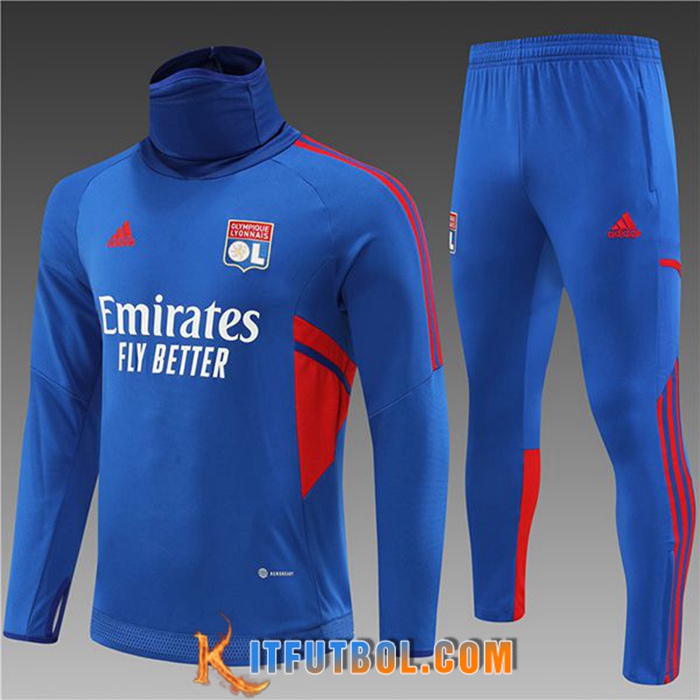 Chandal Equipos De Futbol lyon Ninos cuello alto Azul 2022/2023