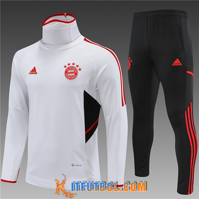Chandal Equipos De Futbol Bayern Munich Ninos cuello alto Blanco 2022/2023