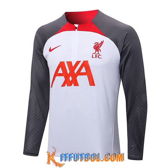 Sudadera De Entrenamiento FC Liverpool Blanco/Gris 2022/2023