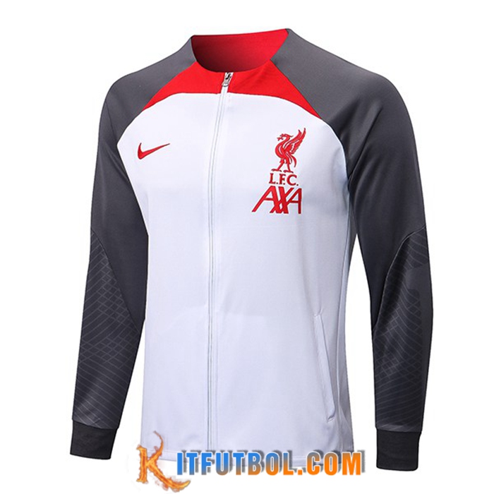 Chaquetas Futbol FC Liverpool Blanco/Gris 2022/2023