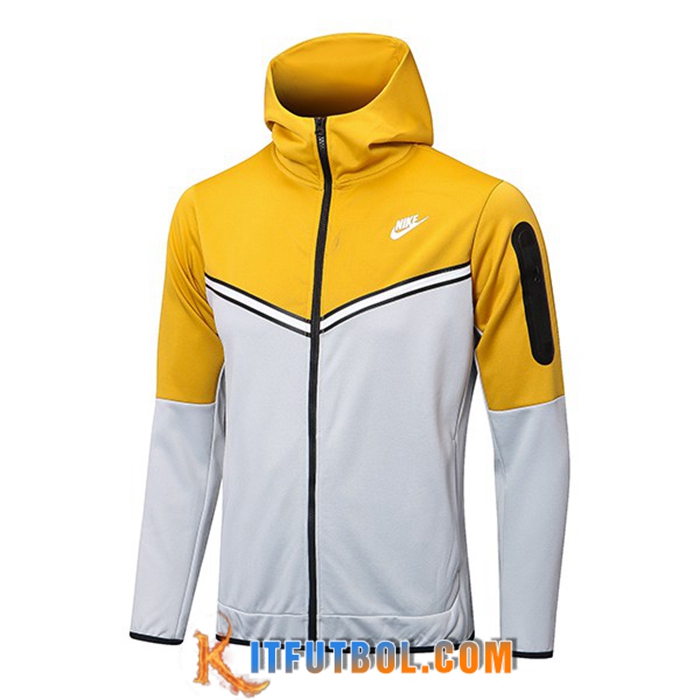 Chaqueta Con Capucha Nike Gris/Amarillo 2022/2023