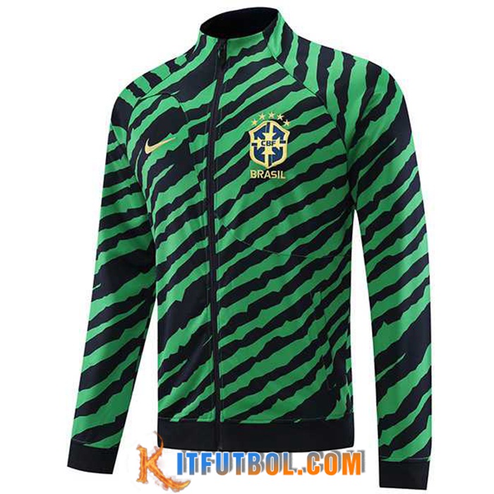 Chaquetas Futbol Brasil Verde/Negro 2022/2023