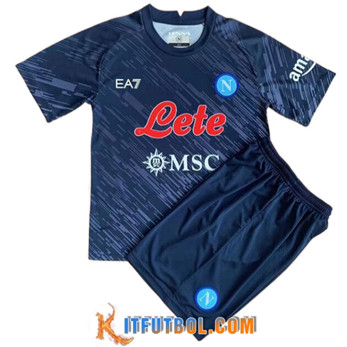 Nueva Camisetas De Futbol SSC Napoli Ninos Tercera 2022/2023