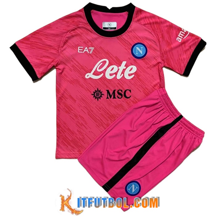 Nueva Camisetas De Futbol SSC Napoli Ninos Portero 2022/2023