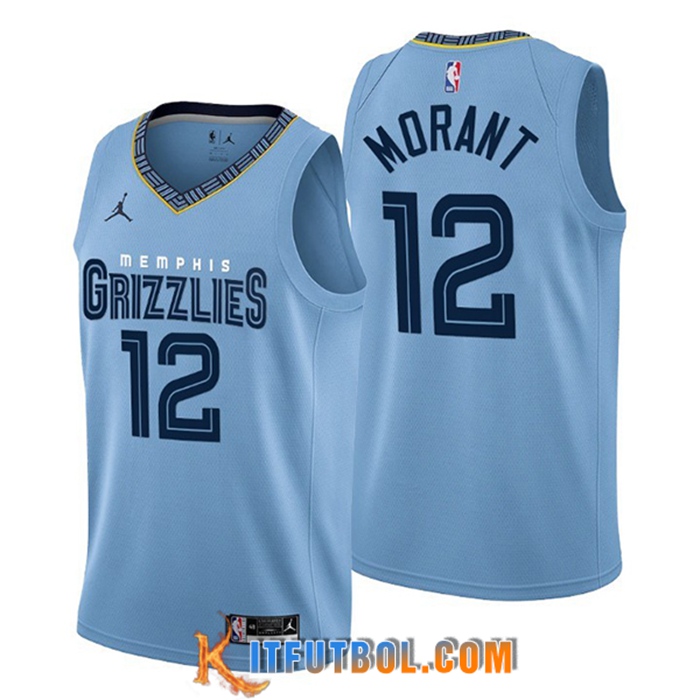 Camisetas Memphis Grizzlies (MORANT #12) 2022/23 Azul Claro