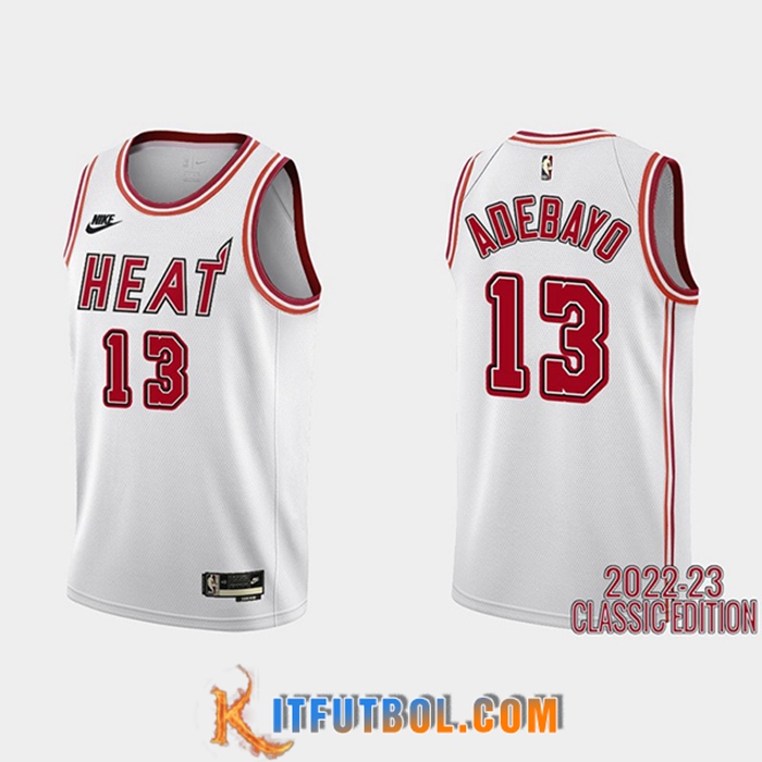 Camisetas Miami Heat (ADEBAYO #13) 2022/23 Blanco