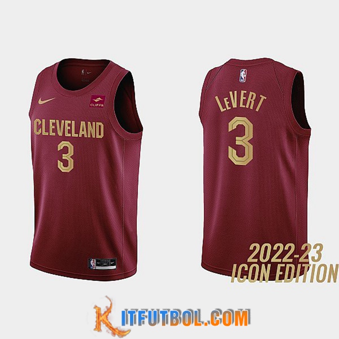 Camisetas Cleveland Cavaliers (LEVerde #3) 2022/23 Rojo Foncé