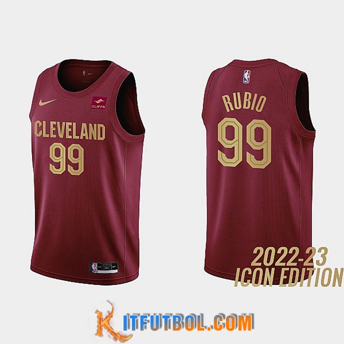 Camisetas Cleveland Cavaliers (RUBIO #99) 2022/23 Rojo Foncé