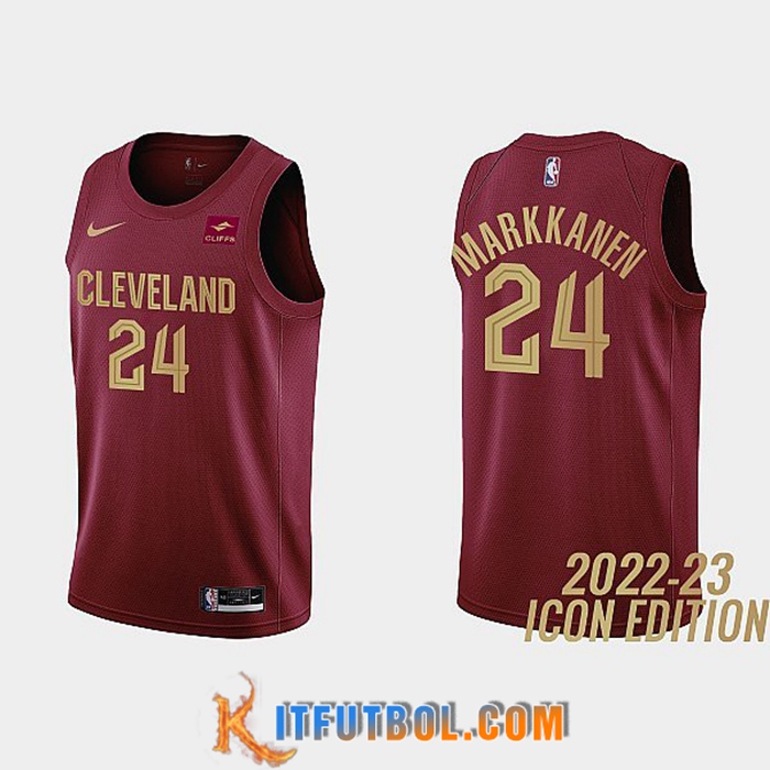 Camisetas Cleveland Cavaliers (MARKKANEN #24) 2022/23 Rojo Foncé
