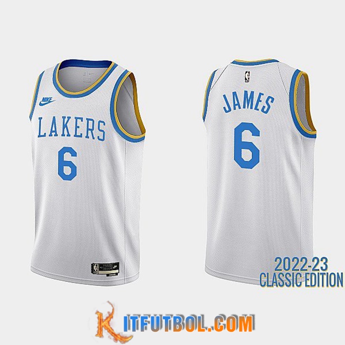 Camisetas Los Angeles Lakers (JAMES #6) 2022/23 Blanco