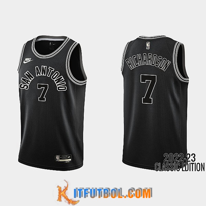 Camisetas San Antonio Spurs (RICHARDSON#7) 2022/23 Negro