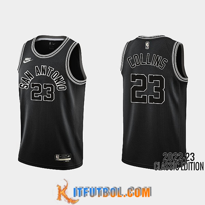 Camisetas San Antonio Spurs (COLLINS #23) 2022/23 Negro
