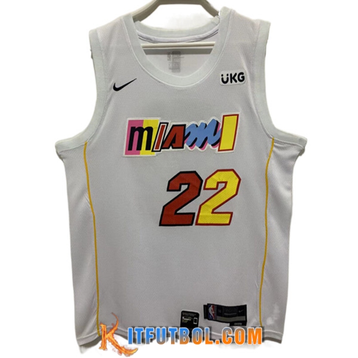 Camisetas Miami Heat (BUTLER #22) 2022/23 Blanco