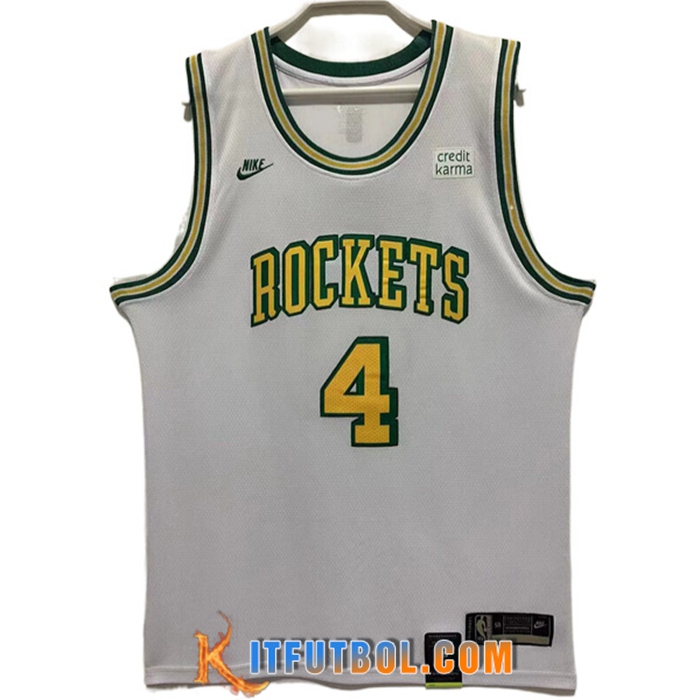 Camisetas Houston Rockets (GREEN #4) 2022/23 Blanco