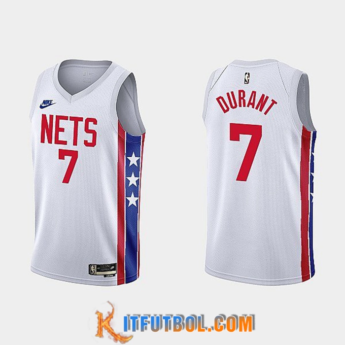 Camisetas Brooklyn Nets (DURANT #7) 2022/23 Blanco