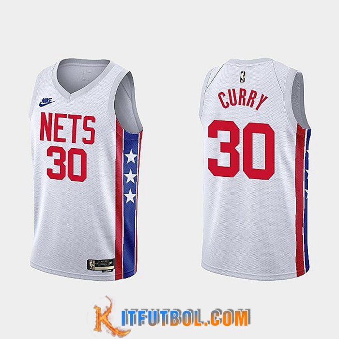 Camisetas Brooklyn Nets (CURRY #30) 2022/23 Blanco