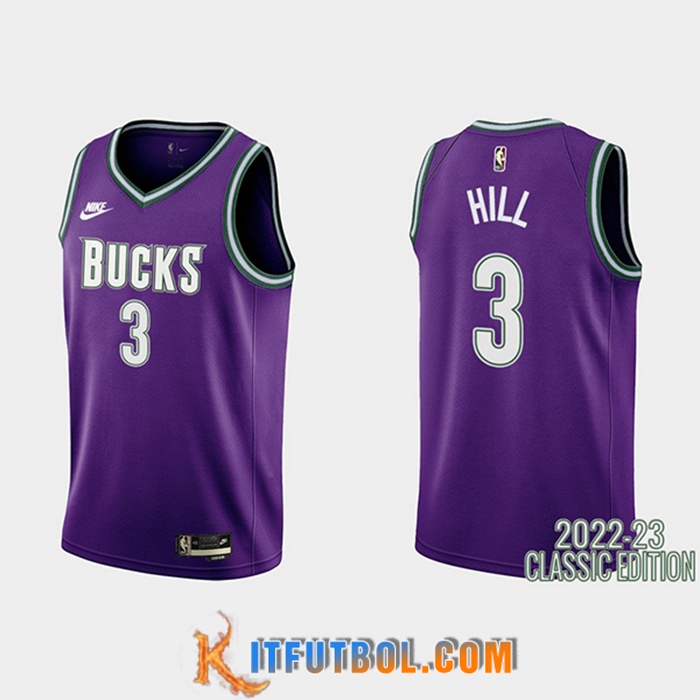 Camisetas Brooklyn Nets (HILL #3) 2022/23 Violeta