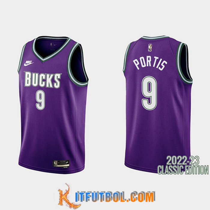 Camisetas Brooklyn Nets (PORTIS #9) 2022/23 Violeta