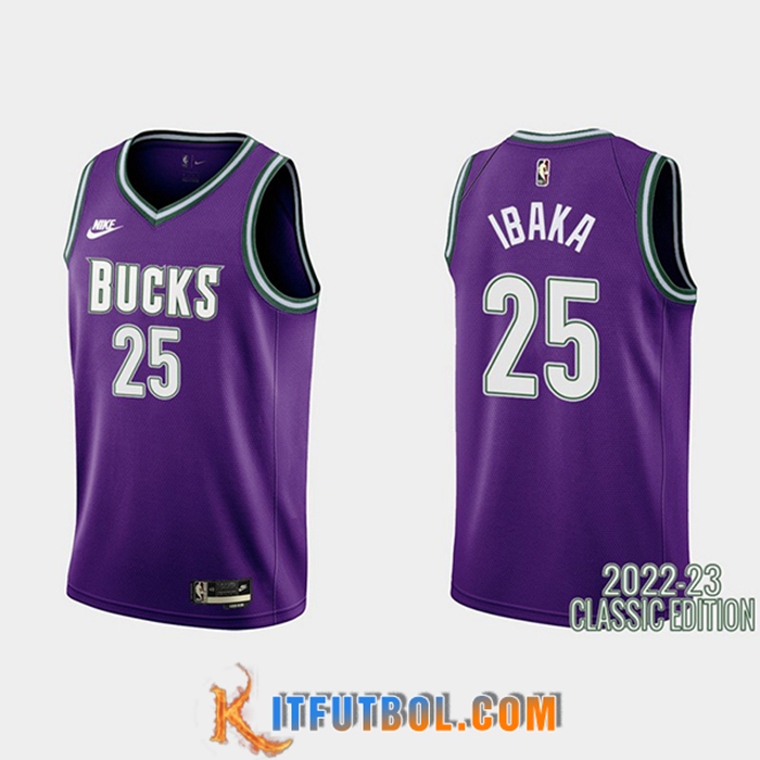 Camisetas Brooklyn Nets (IBAKA #25) 2022/23 Violeta