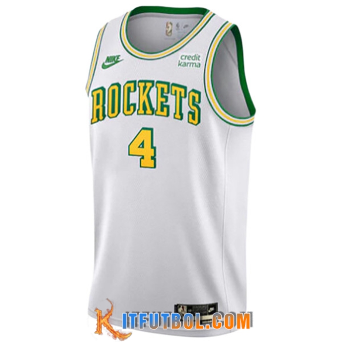 Camisetas Houston Rockets (GREEN #4) 2022/23 Blanco