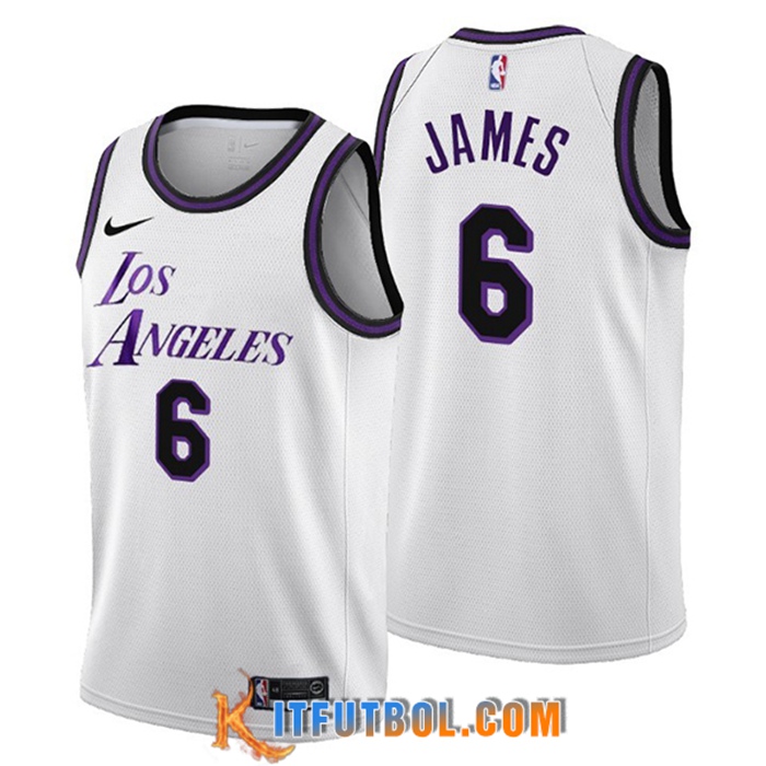 Camisetas Los Angeles Lakers (JAMES #6) 2022/23 Blanco