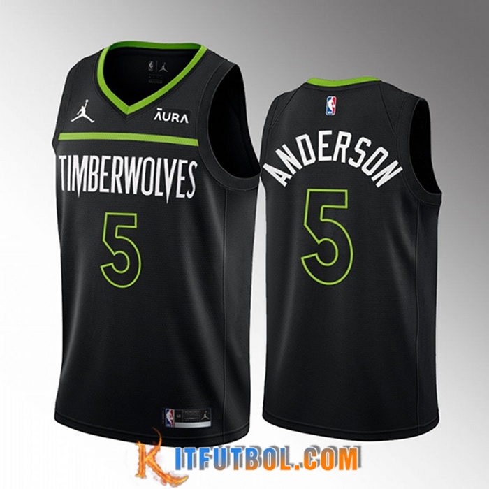 Camisetas Minnesota Timberwolves (ANDERSON #5) 2022/23 Negro