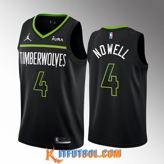 Camisetas Minnesota Timberwolves (NOWELL #4) 2022/23 Negro