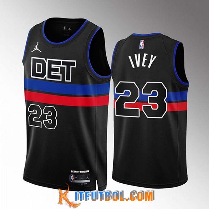 Camisetas Detroit Pistons (IVEY #23) 2022/23 Negro