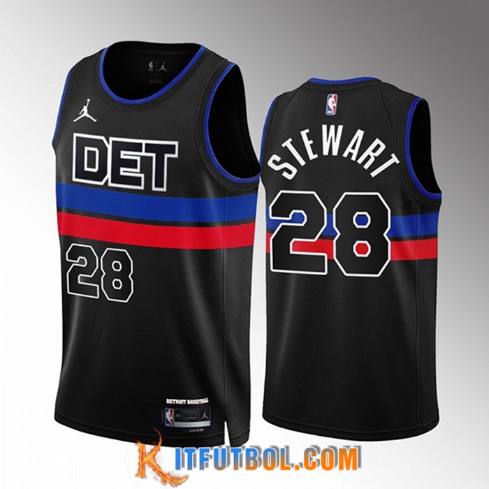 Camisetas Detroit Pistons (STEWART #28) 2022/23 Negro