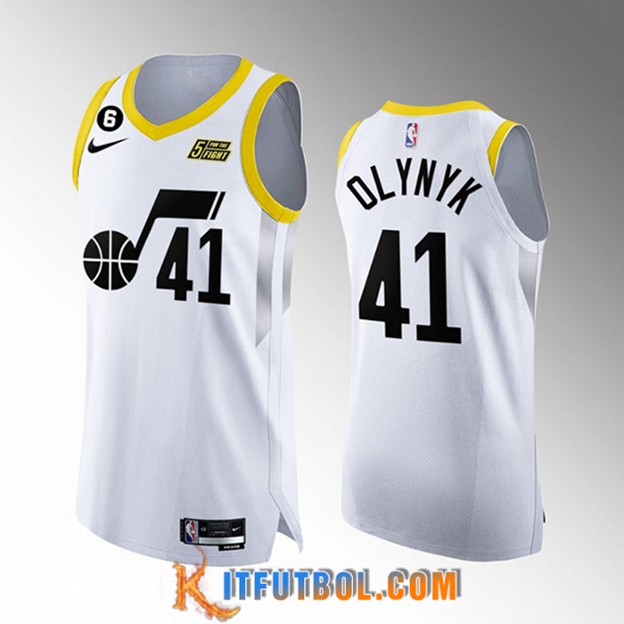 Camisetas Utah Jazz (OLYNYK #41) 2022/23 Blanco