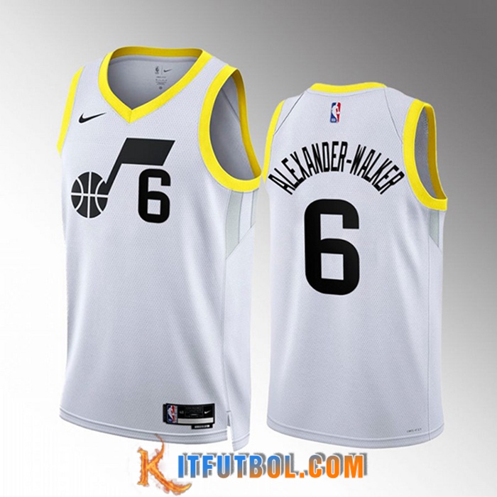 Camisetas Utah Jazz (ALEXANDER-WALXER #6) 2022/23 Blanco