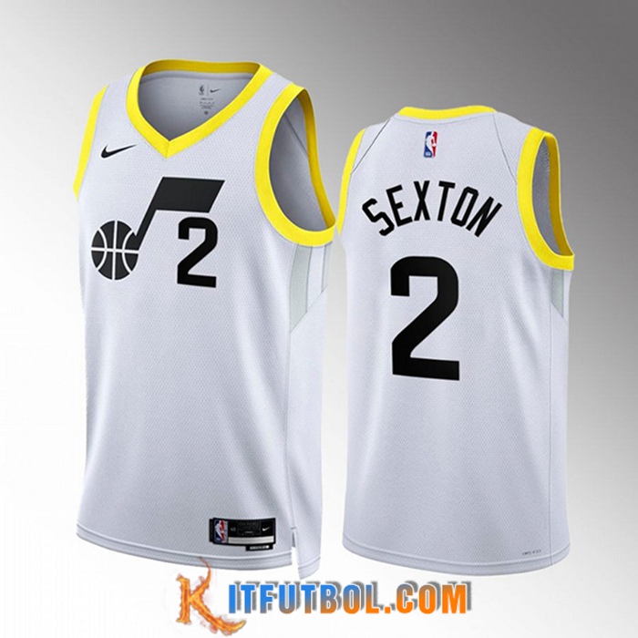 Camisetas Utah Jazz (SEXTON #2) 2022/23 Blanco