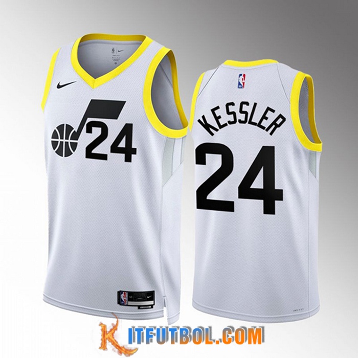 Camisetas Utah Jazz (KESSLER #24) 2022/23 Blanco