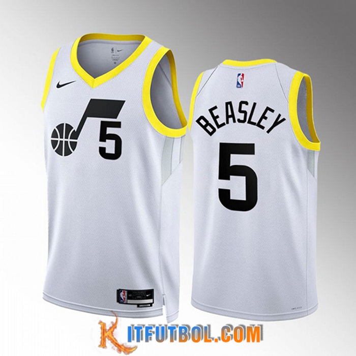 Camisetas Utah Jazz (BEASLEY #5) 2022/23 Blanco