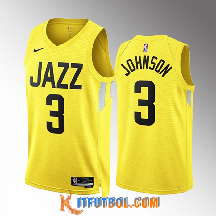 Camisetas Utah Jazz (JOHNSON #3) 2022/23 Amarillo
