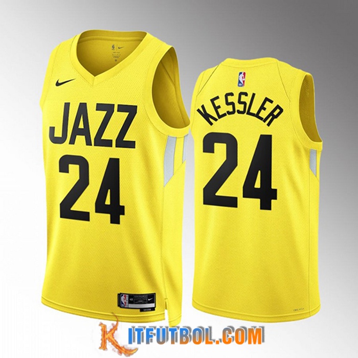 Camisetas Utah Jazz (KESSLER #24) 2022/23 Amarillo