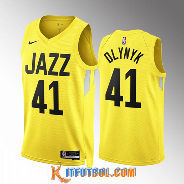 Camisetas Utah Jazz (OLYNYK #41) 2022/23 Amarillo