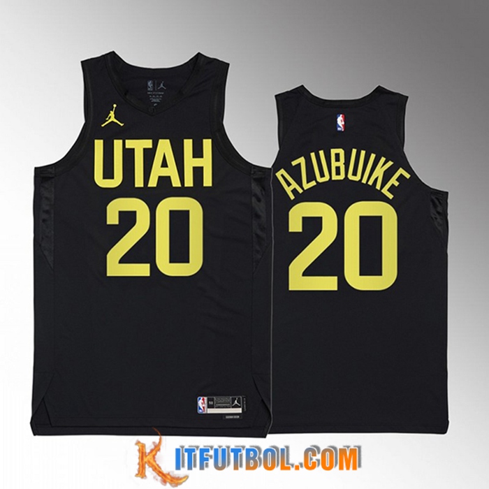 Camisetas Utah Jazz (AZUBUIKE #20) 2022/23 Negro