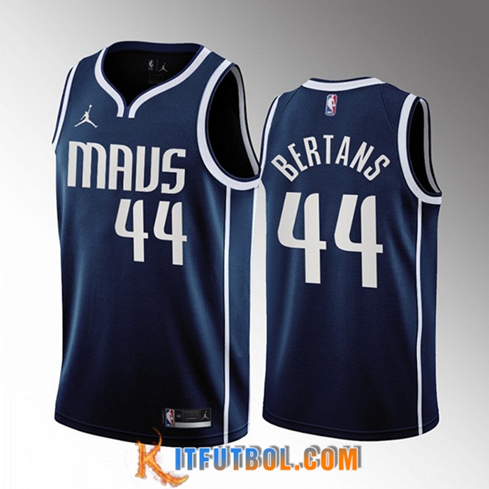 Camisetas Dallas Mavericks (BERTANS #44) 2022/23 Azul marino