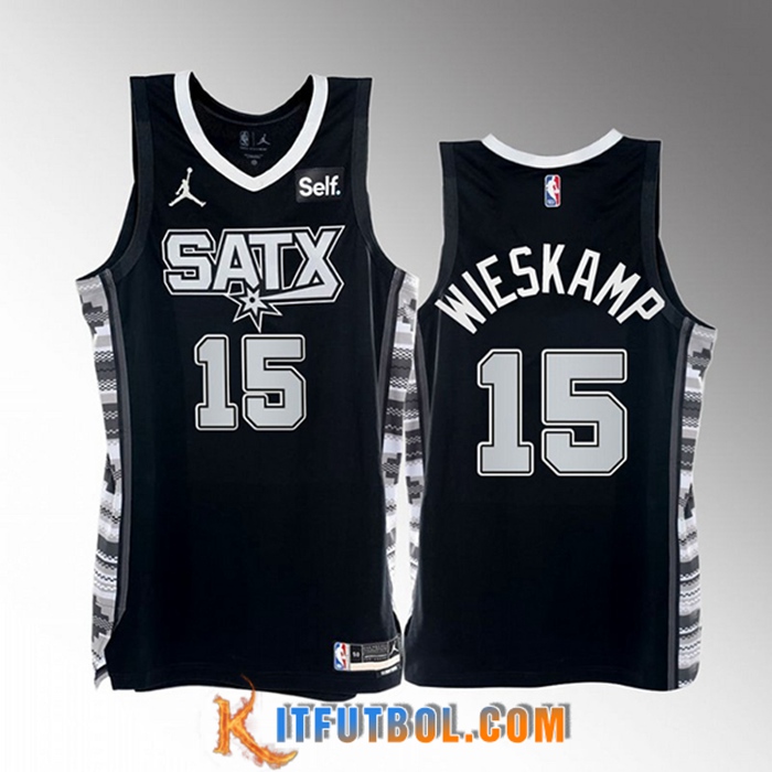 Camisetas San Antonio Spurs (WIESKAMP #15) 2022/23 Negro