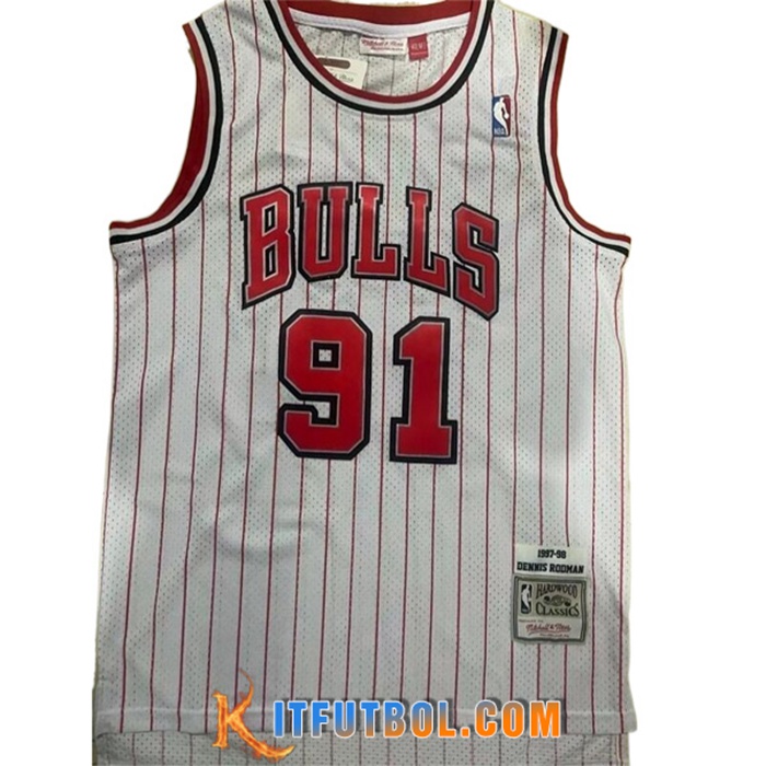 Camisetas Chicago Bulls (RODMAN #91) 2022/23 Blanco