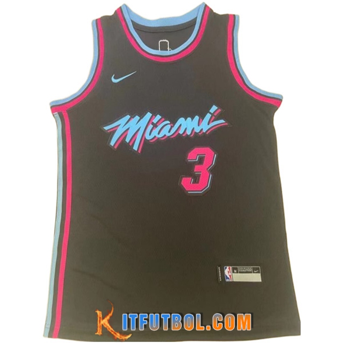 Camisetas Miami Heat (WADE #3) 2022/23 Negro